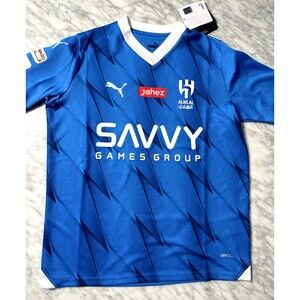 Puma Al Hilal SFC Saudi DryCell Blue Home Soccer Jersey Youth large Saudi Pro